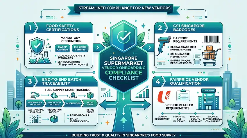 Vendor onboarding compliance matrix for Singapore retail supermarkets