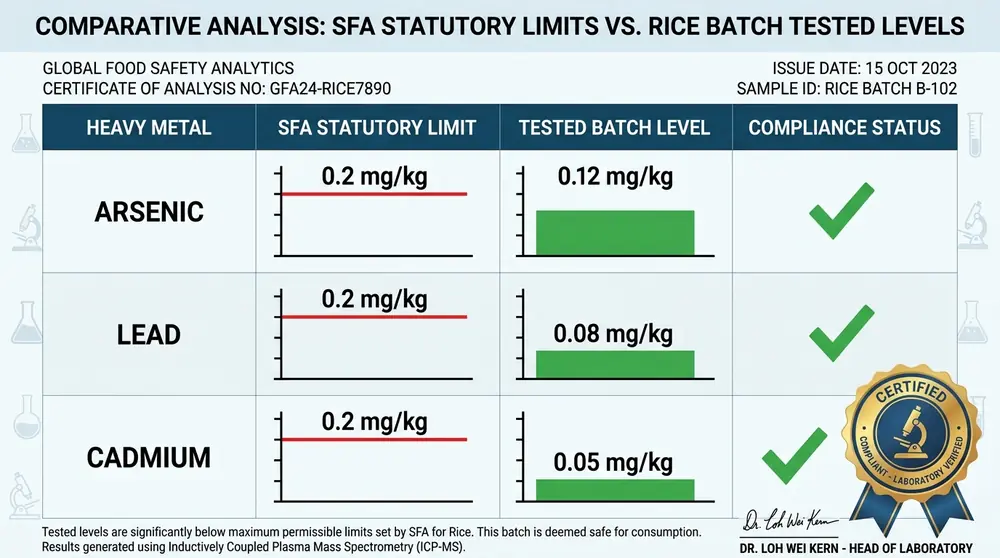 SFA Heavy Metal & Pesticide Limits Singapore Rice