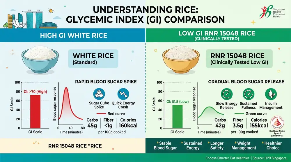 Low GI RNR Rice Singapore Diet Profile